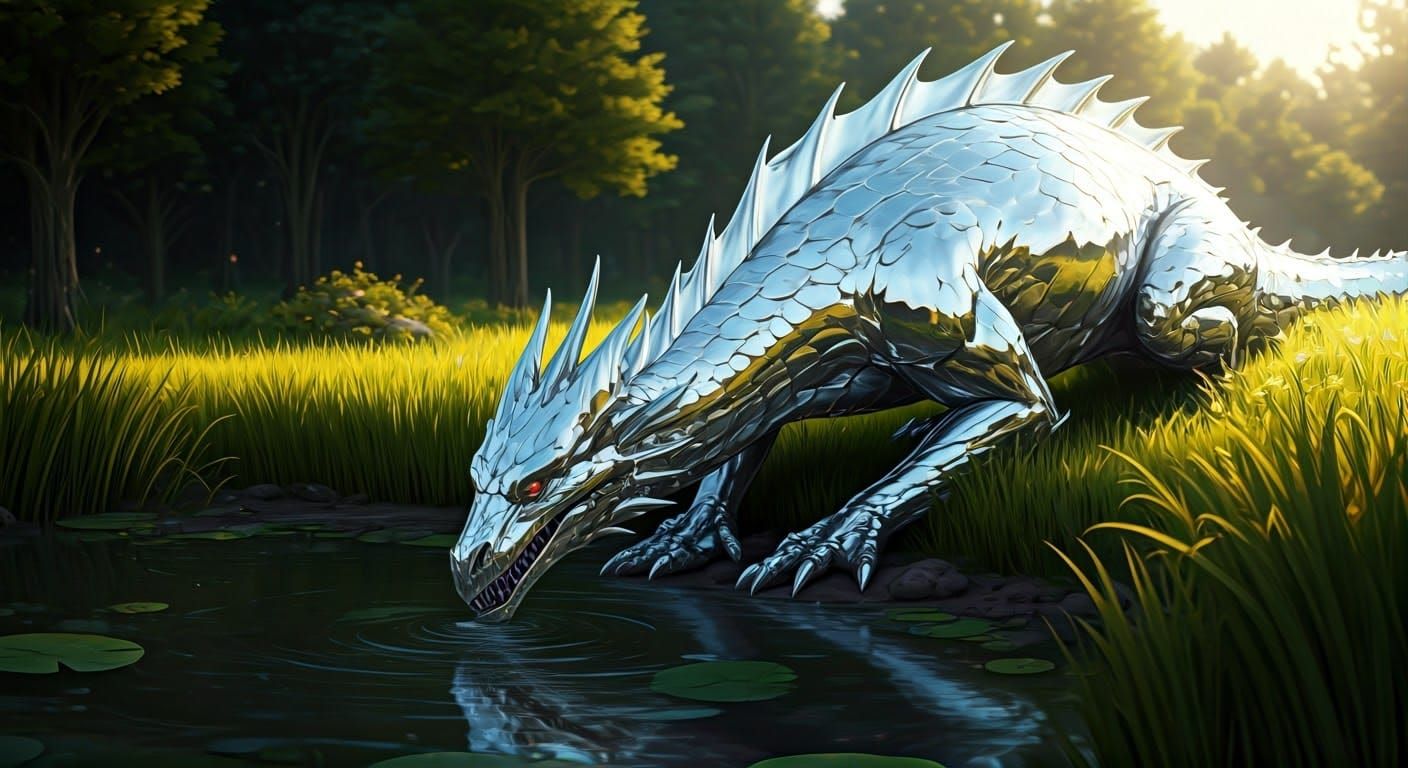 Chromium Dragon  by @Shhalahr