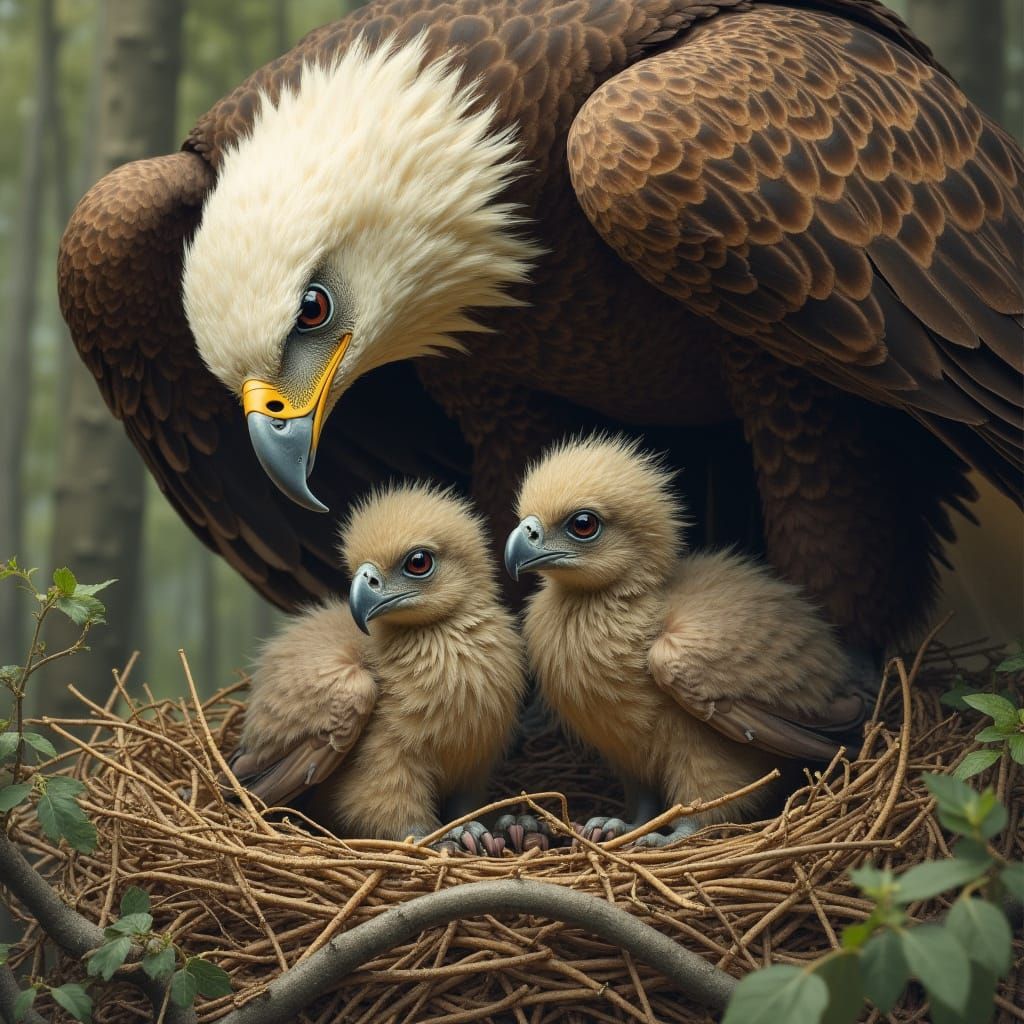 create eagle's wings protection of eaglets
