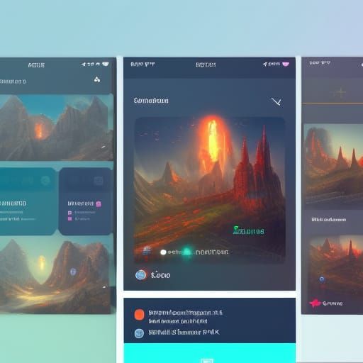 simple modern ui ux design for a mobile app - AI Generated Artwork ...