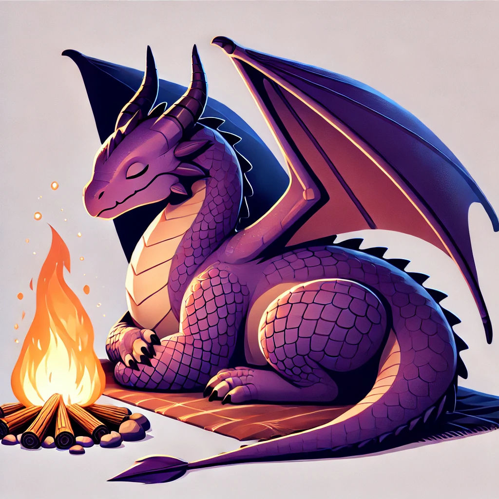 Chilling by the fire