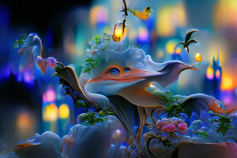 Enchanting Fantasy Realm at Glowing Night