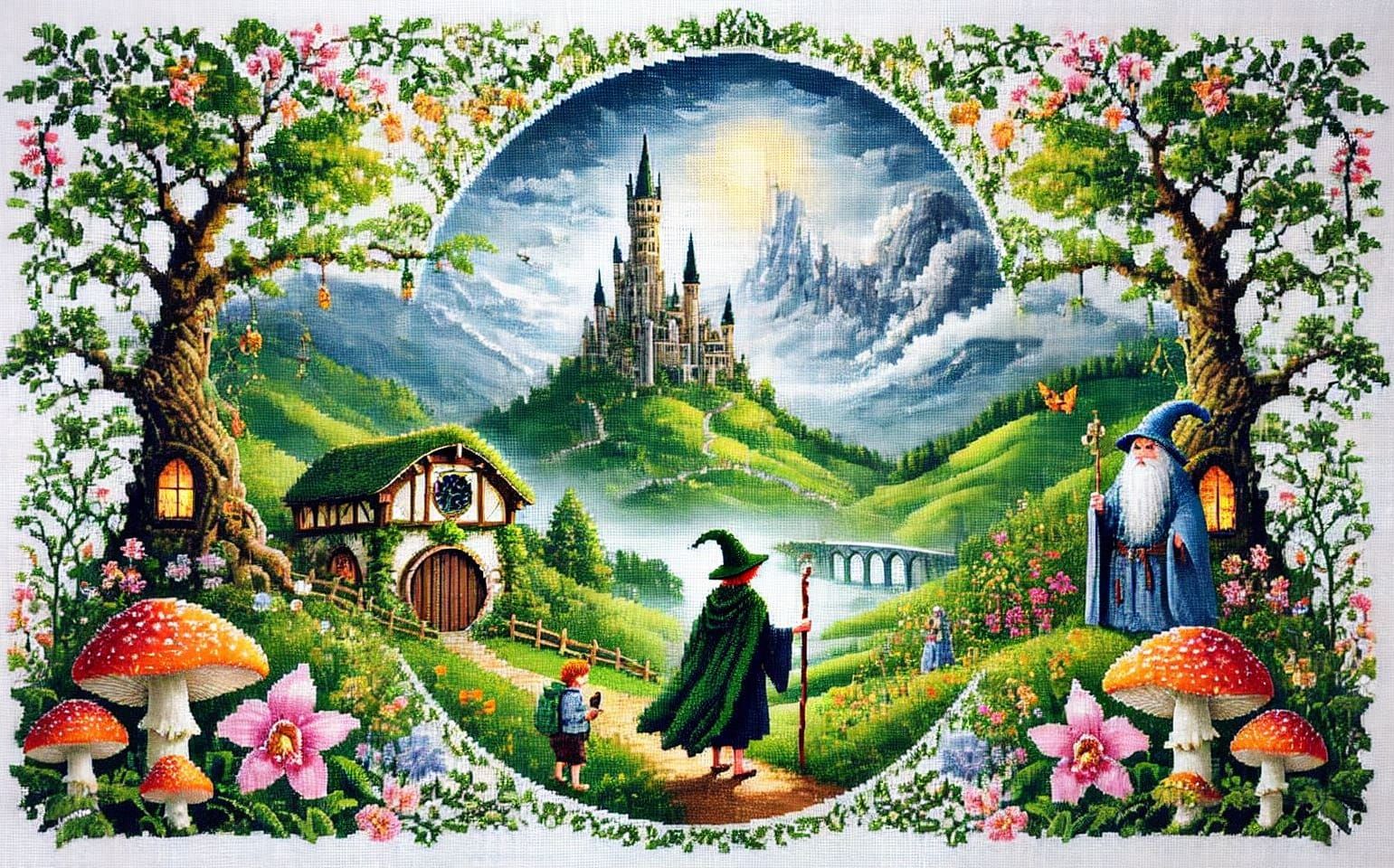 Lord of the Rings in cross-stitch #1