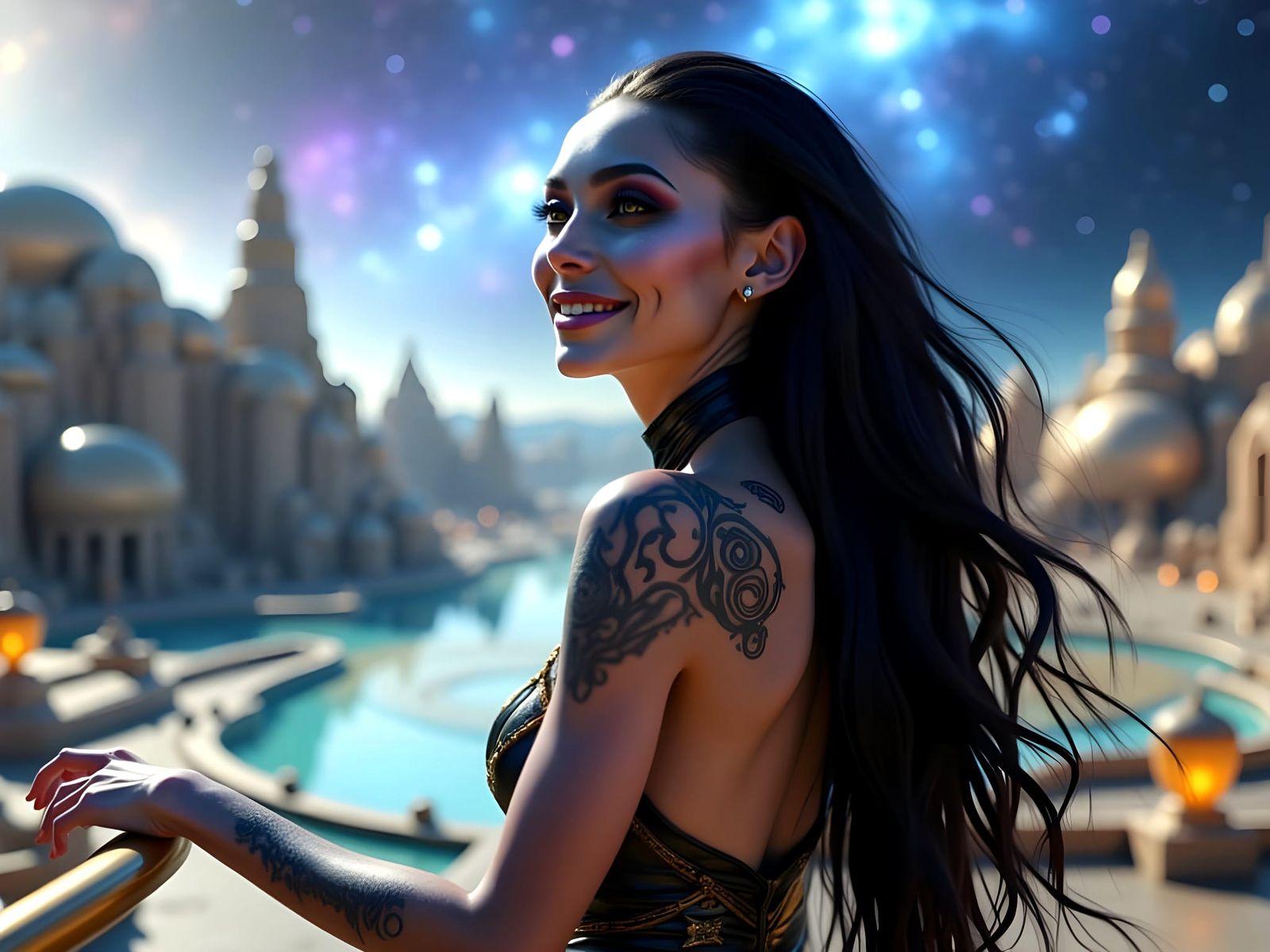 Regal Woman <lora:Regal Alien Woman:1.0>