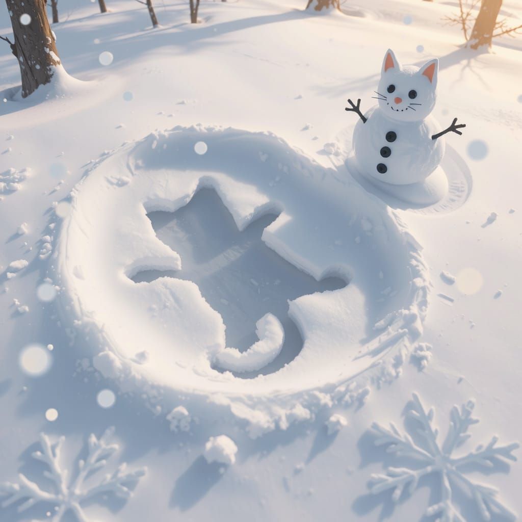 Snowcat Observing Whiskered Impression (9 likes)  by @Jynx