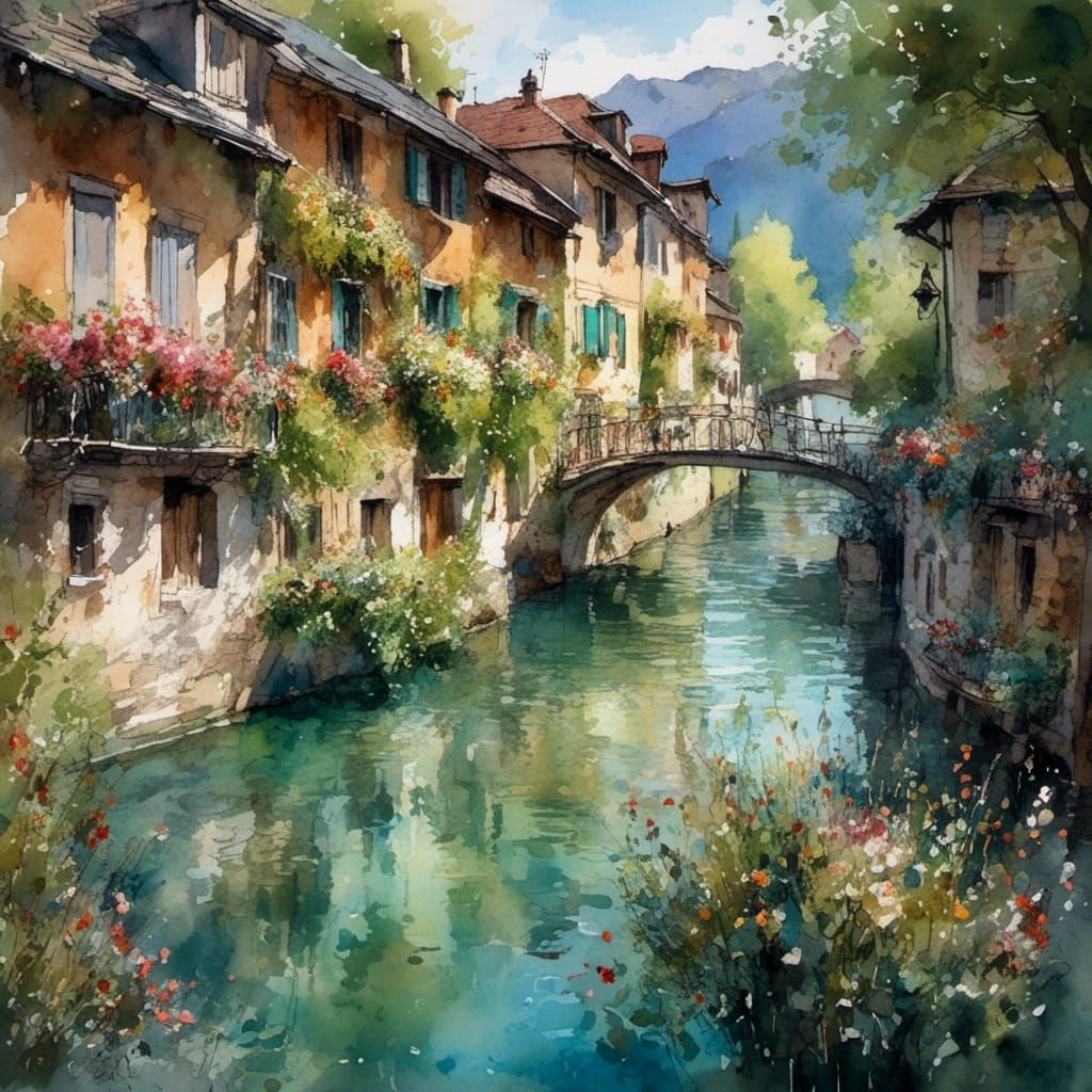 The Thiou, Annecy  by @sonyalippert