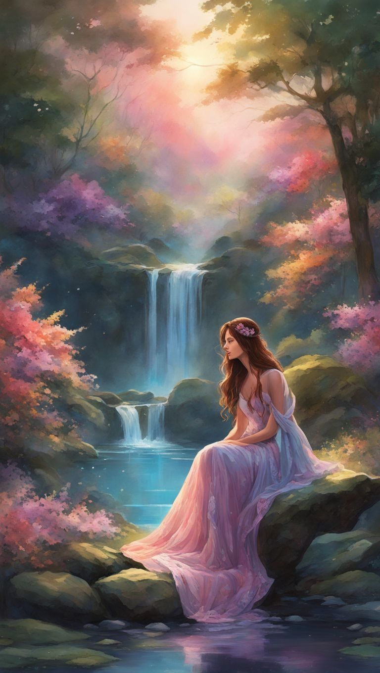 Sitting by the Waterfall