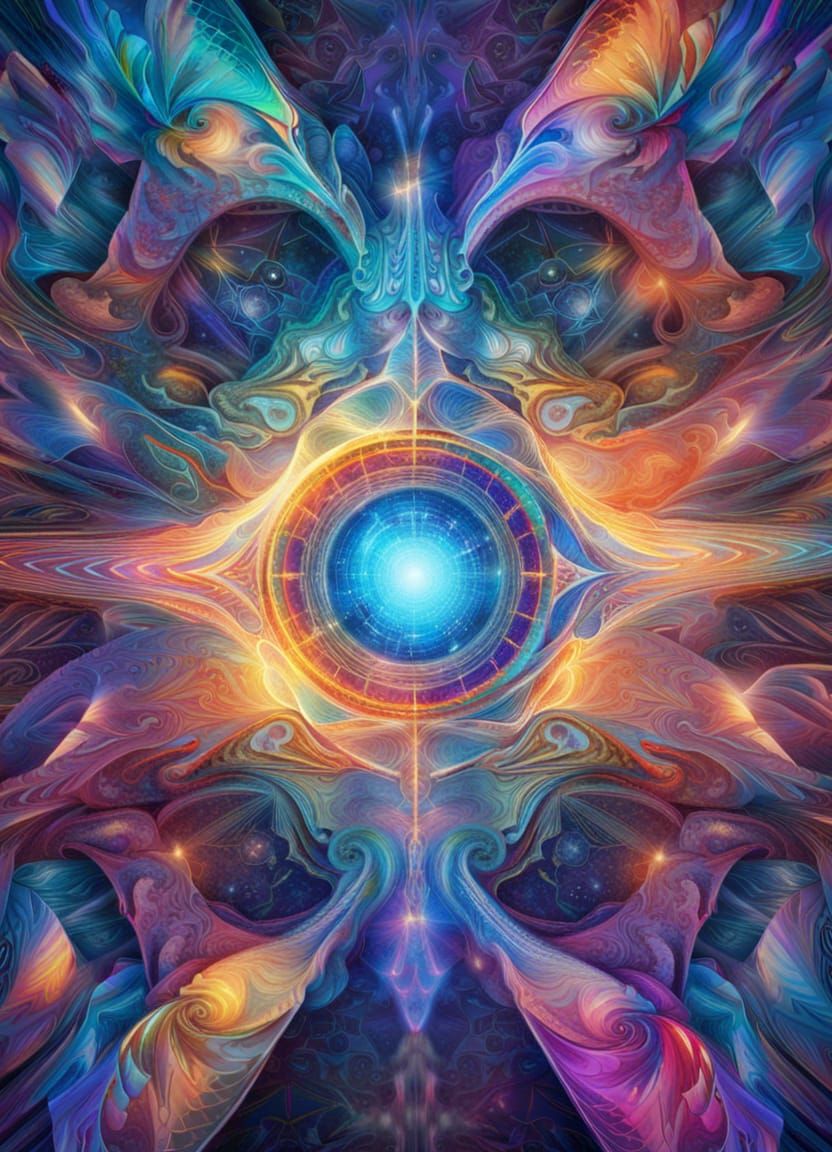Cosmic splitting light energy, refraction, reflection, brill...