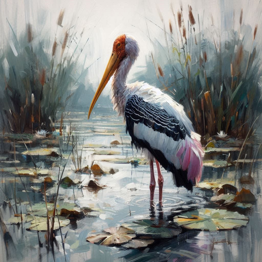 Painted Stork   by @Punkmeister