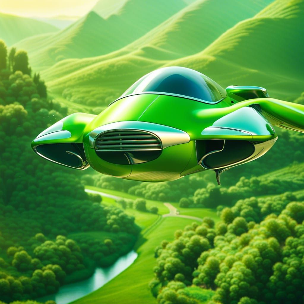 Eco-Friendly Flying Car  by @Bunnzo332