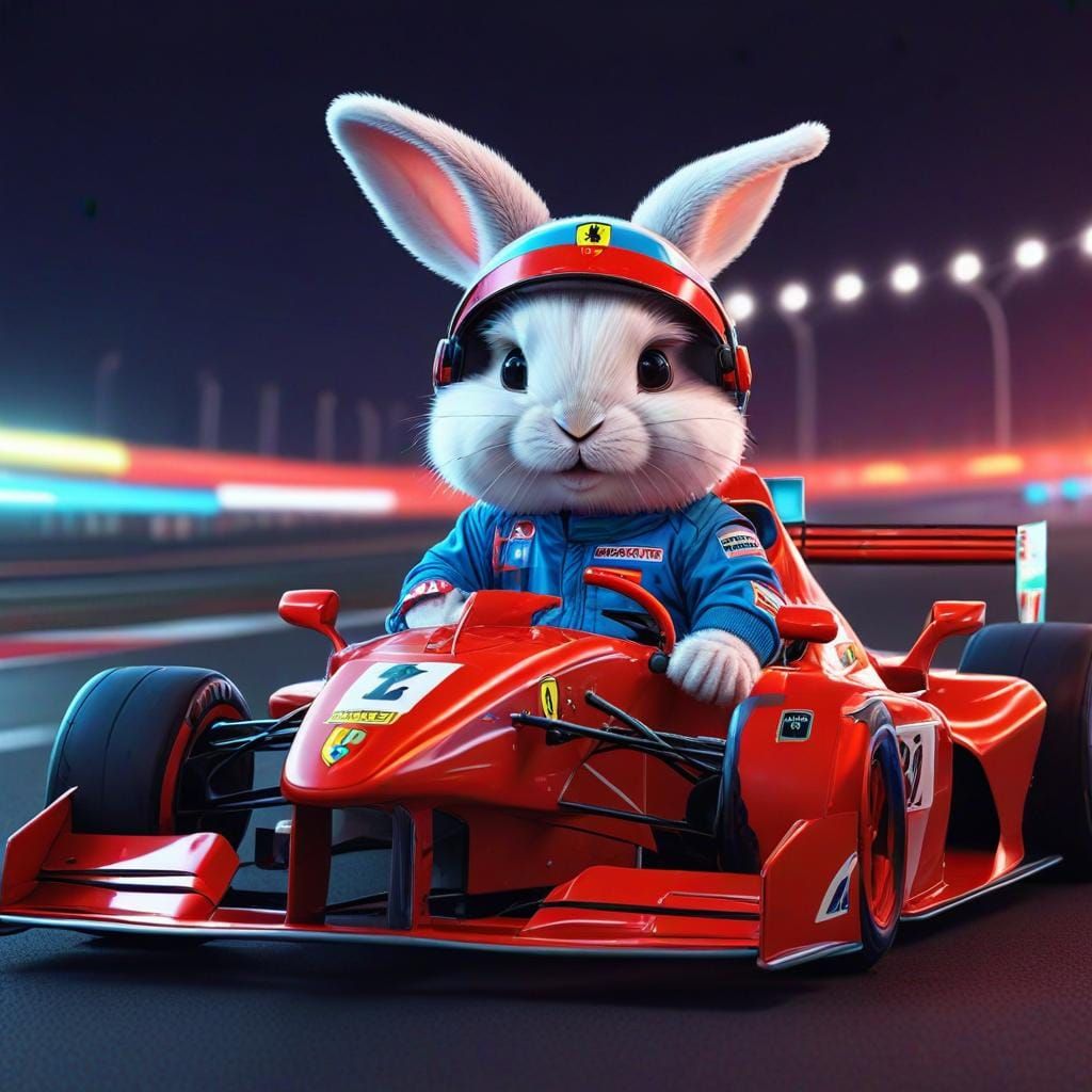 The Formula 1 racing rabbit