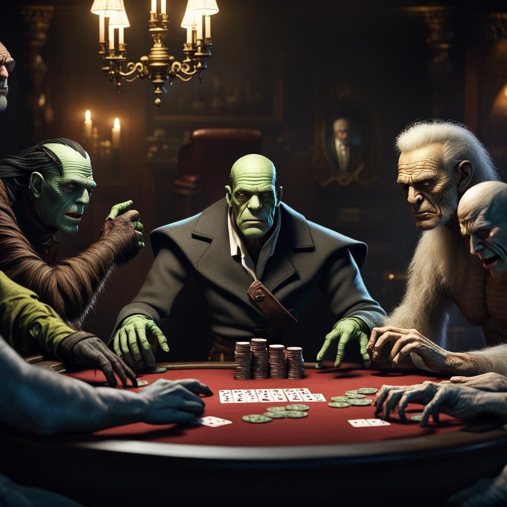 Monster Poker 1 - AI Generated Artwork - NightCafe Creator