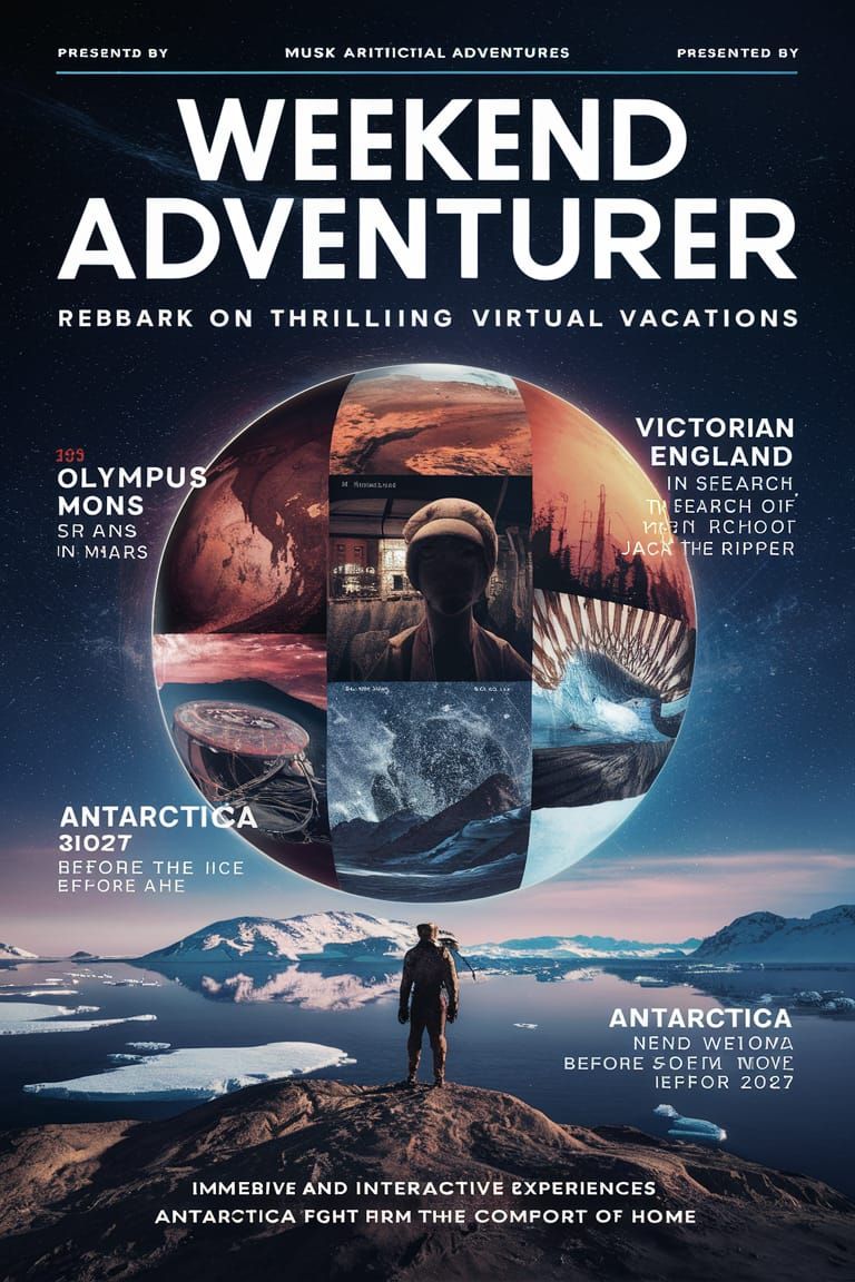 'Weekend Adventurer' Travel magazine for Virtual Vacations  by @Chikiwi Creations