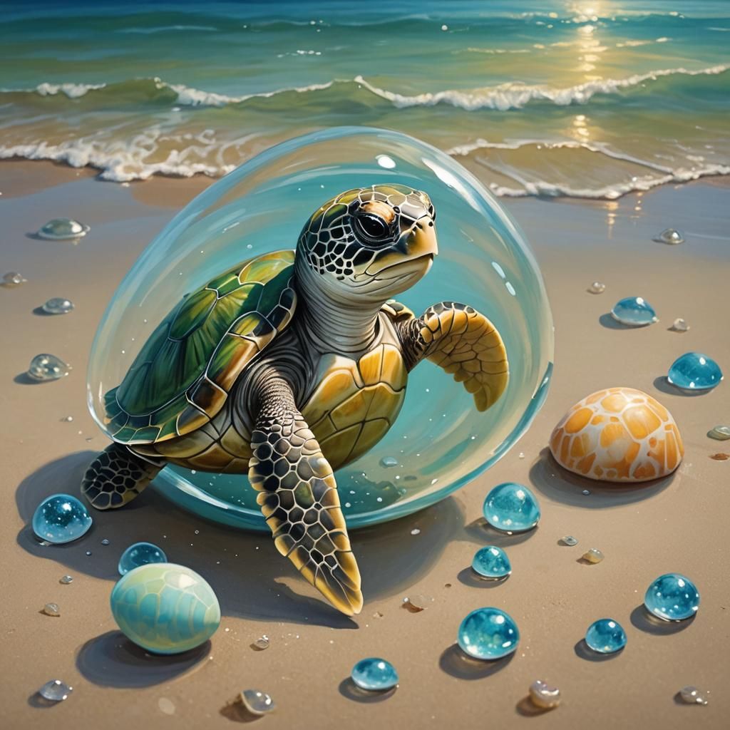 Baby Sea Turtle - AI Generated Artwork - NightCafe Creator