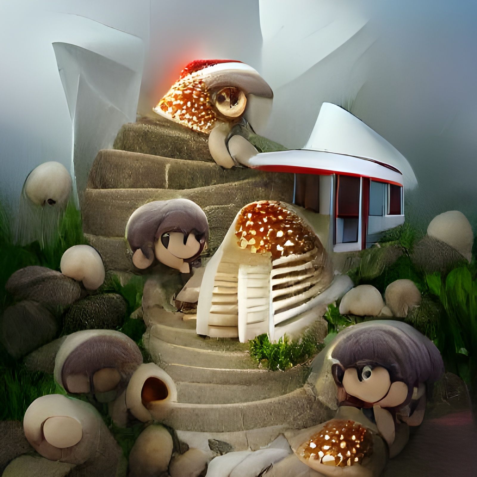 Fungi Abode in Whimsical Style