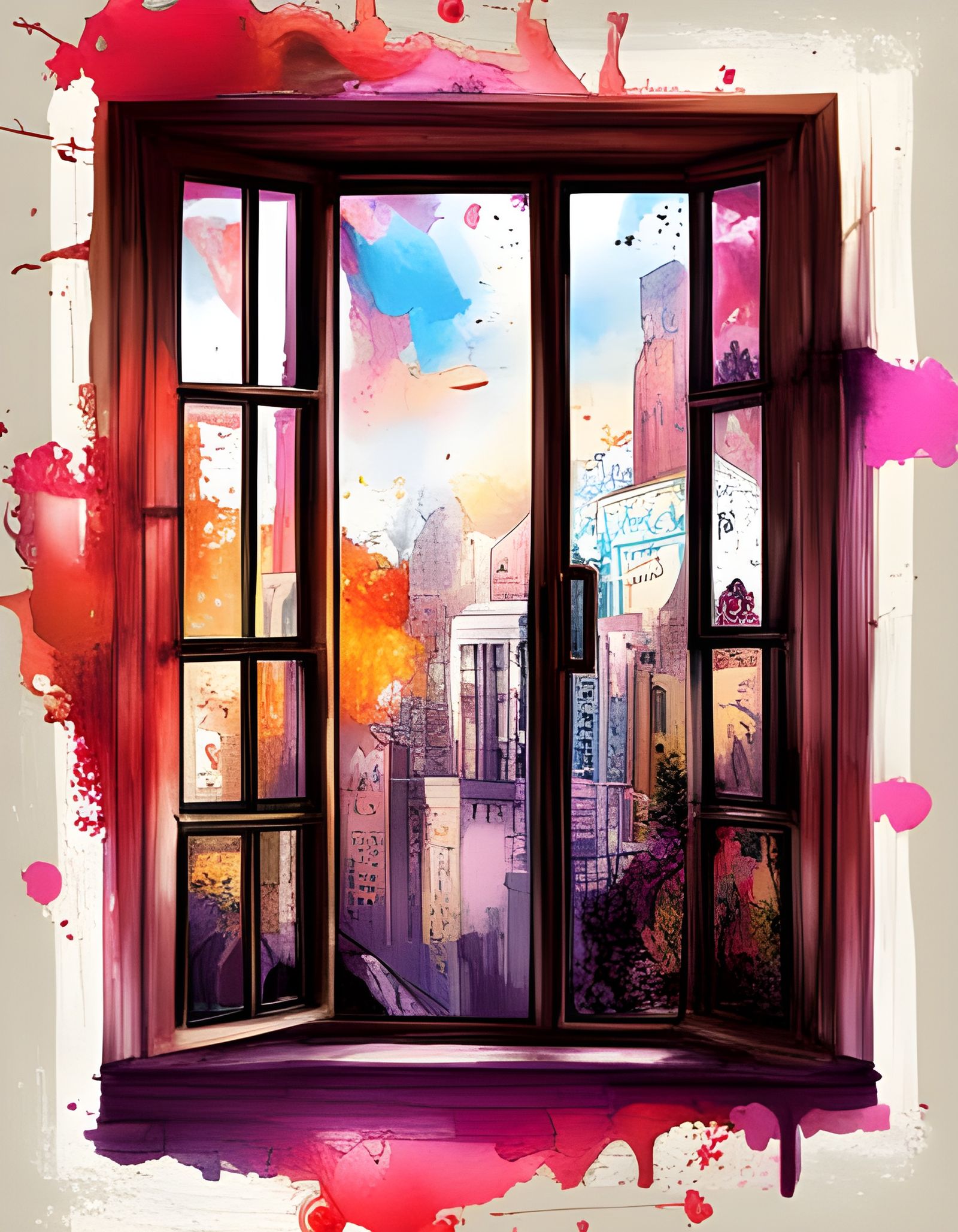 Paint Splatter Window  by @Some Guy Named David