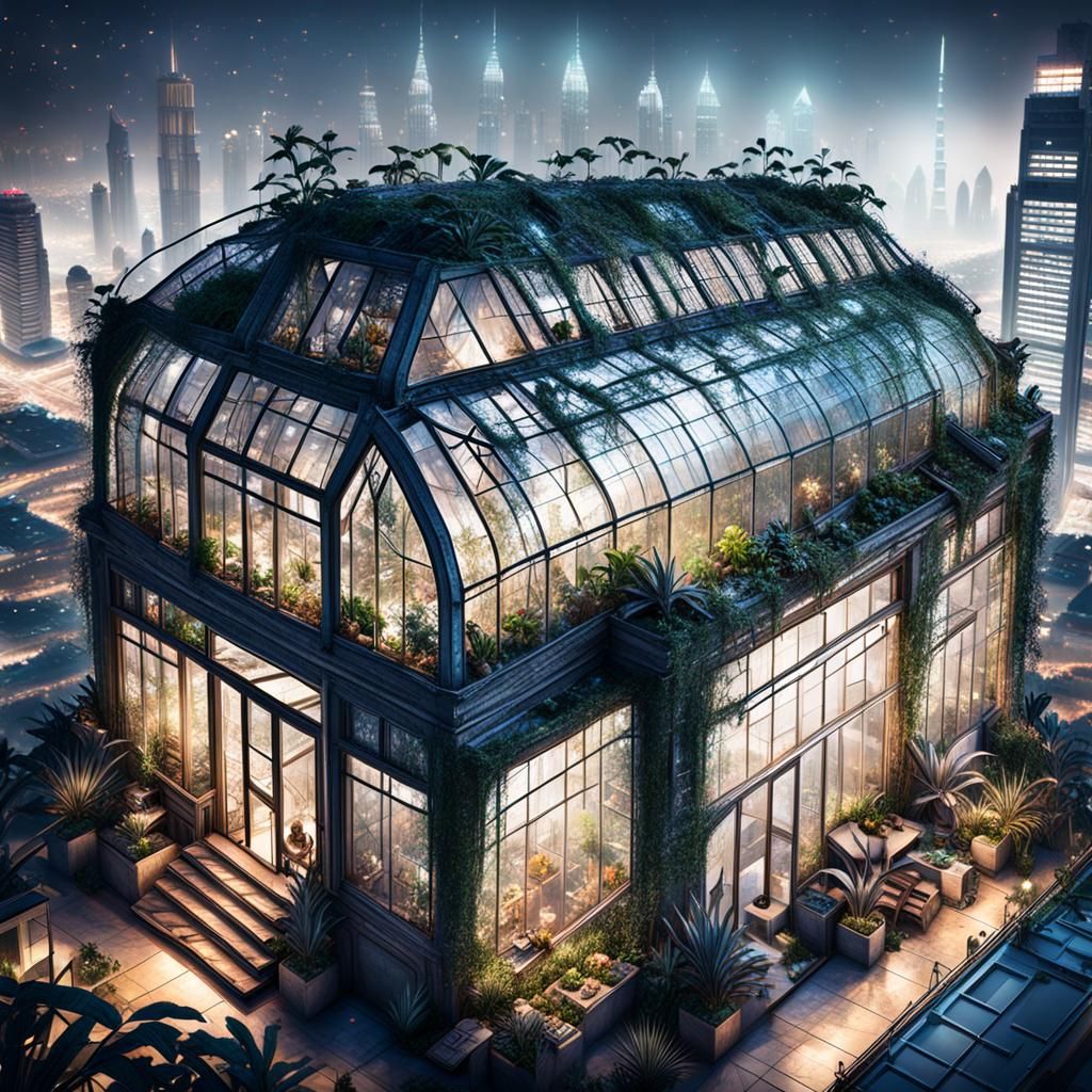 Greenhouse On A Roof  by @Xarir