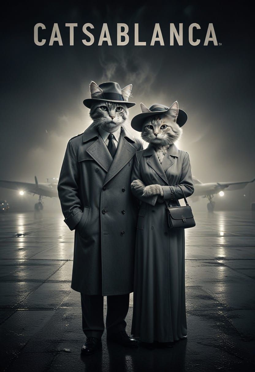 CATSABLANCA, 1942  by @Strigoi77