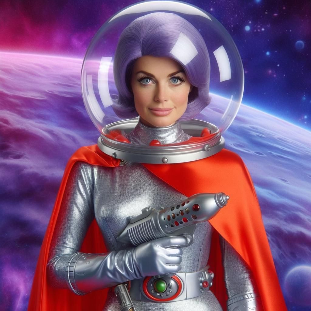 Retro Space Gal - AI Generated Artwork - NightCafe Creator