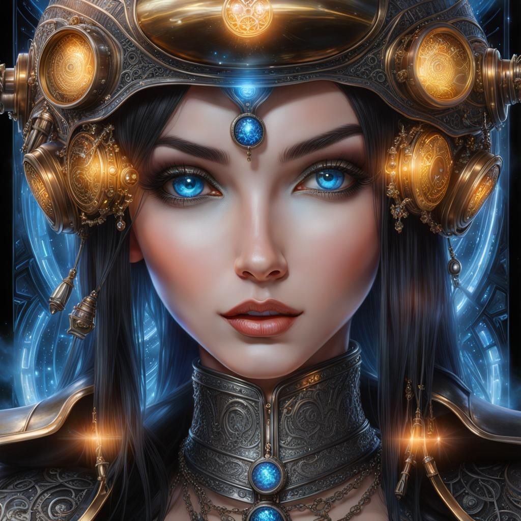 Techno Magic Headgear - AI Generated Artwork - NightCafe Creator