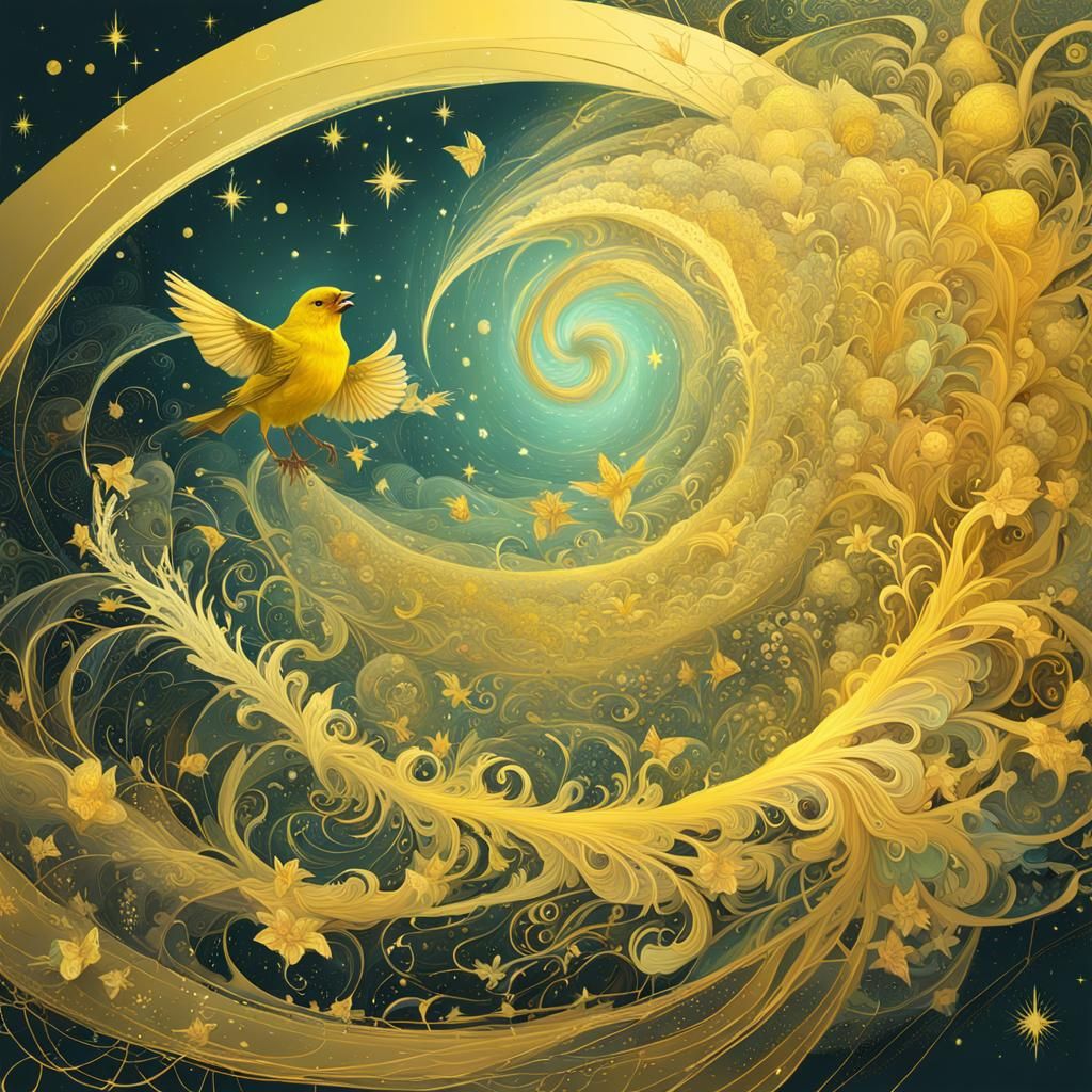 Yellow Canary  by @Dark Fairy Tales 