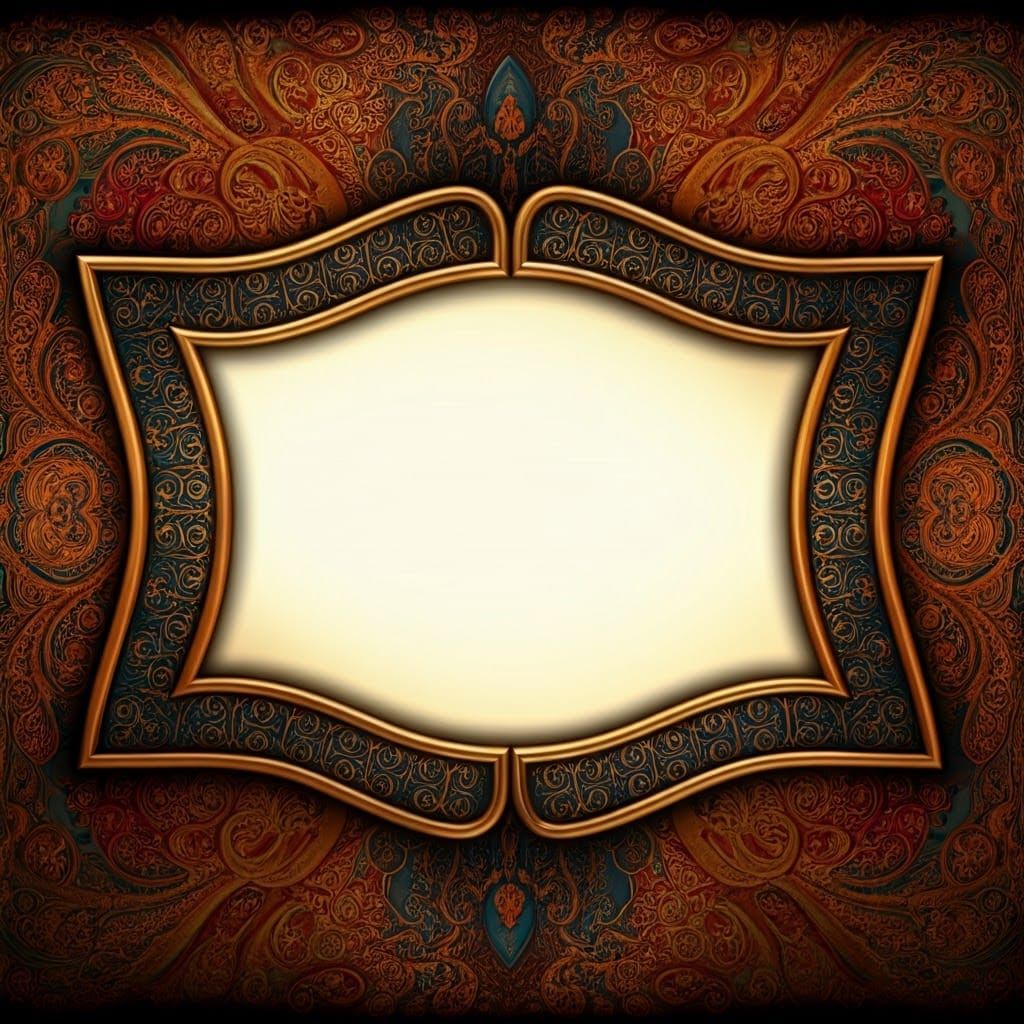 Luxurious Torah Scroll Frame with Gold Embellishments