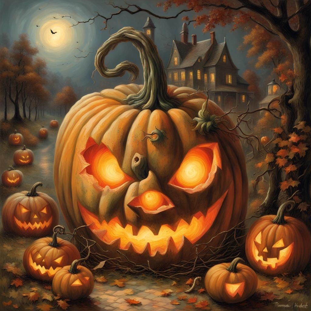 Colorful Jack-O-Lantern PUMPKIN - AI Generated Artwork - NightCafe Creator