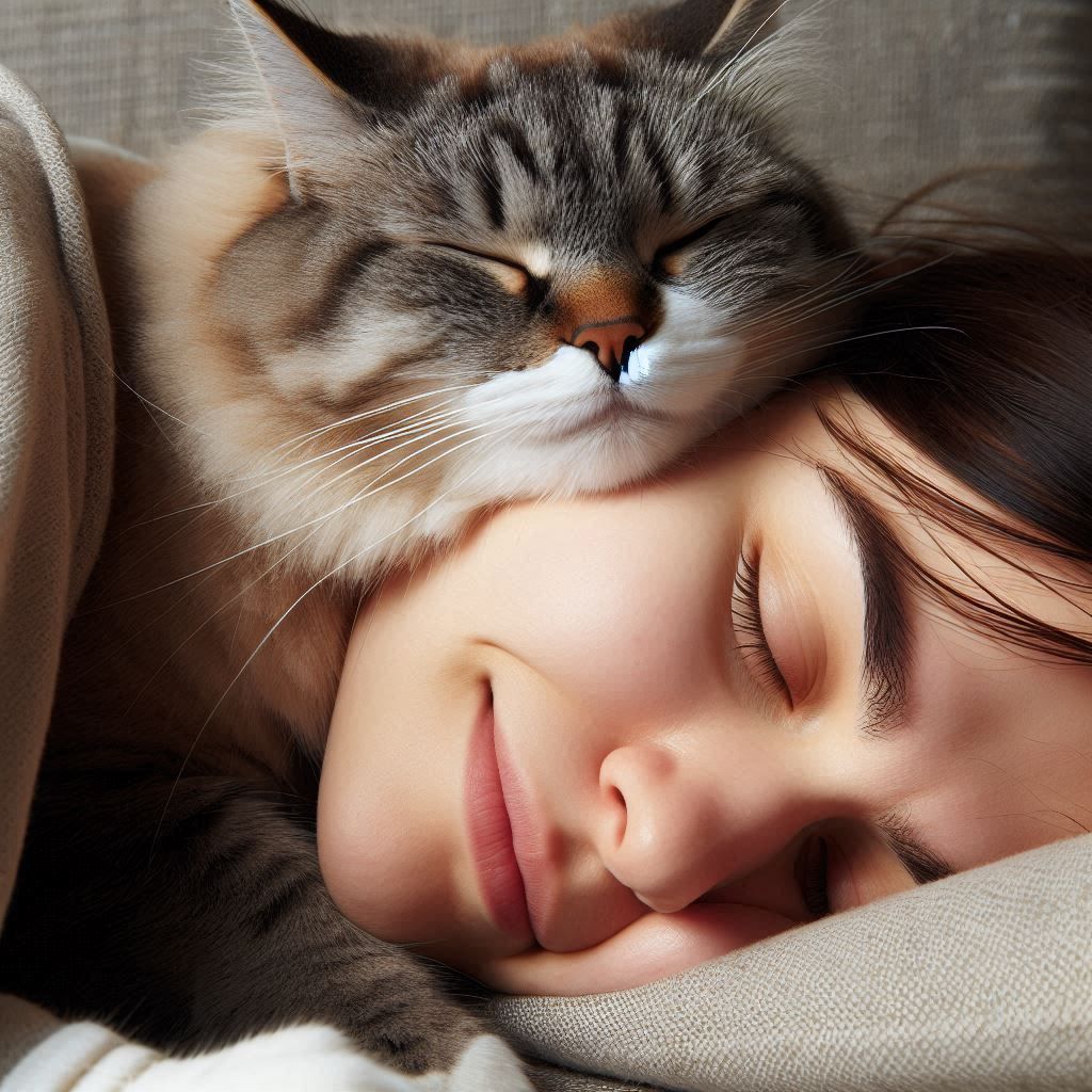 Purr-sonal space, purrs on a face.