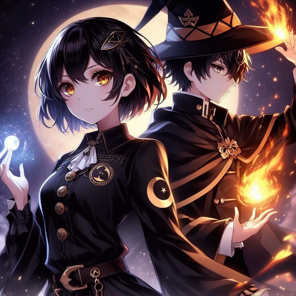 Moon and Fire, magicians of the moonlight