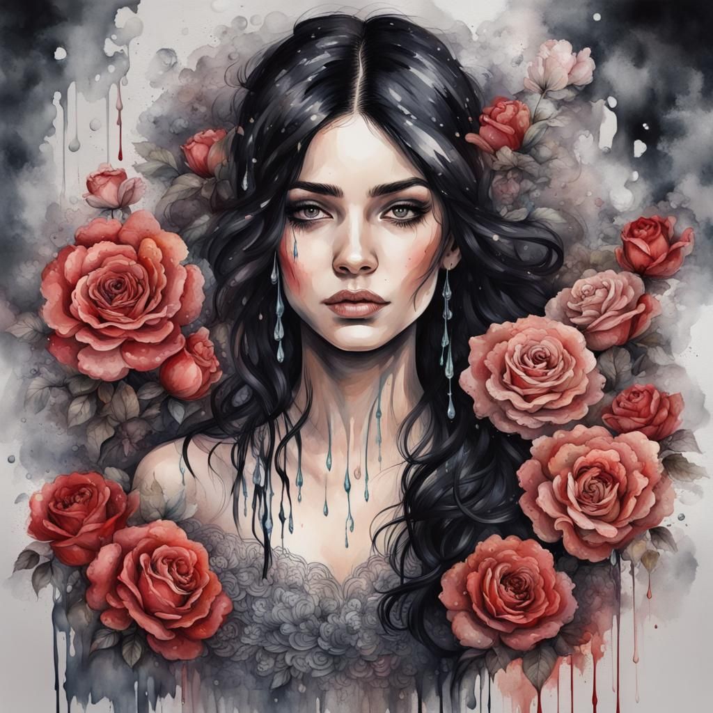 Rose Portrait 2 - AI Generated Artwork - NightCafe Creator