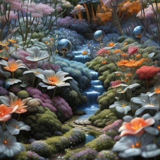 Surreal Garden Erupts in Art Deco Style