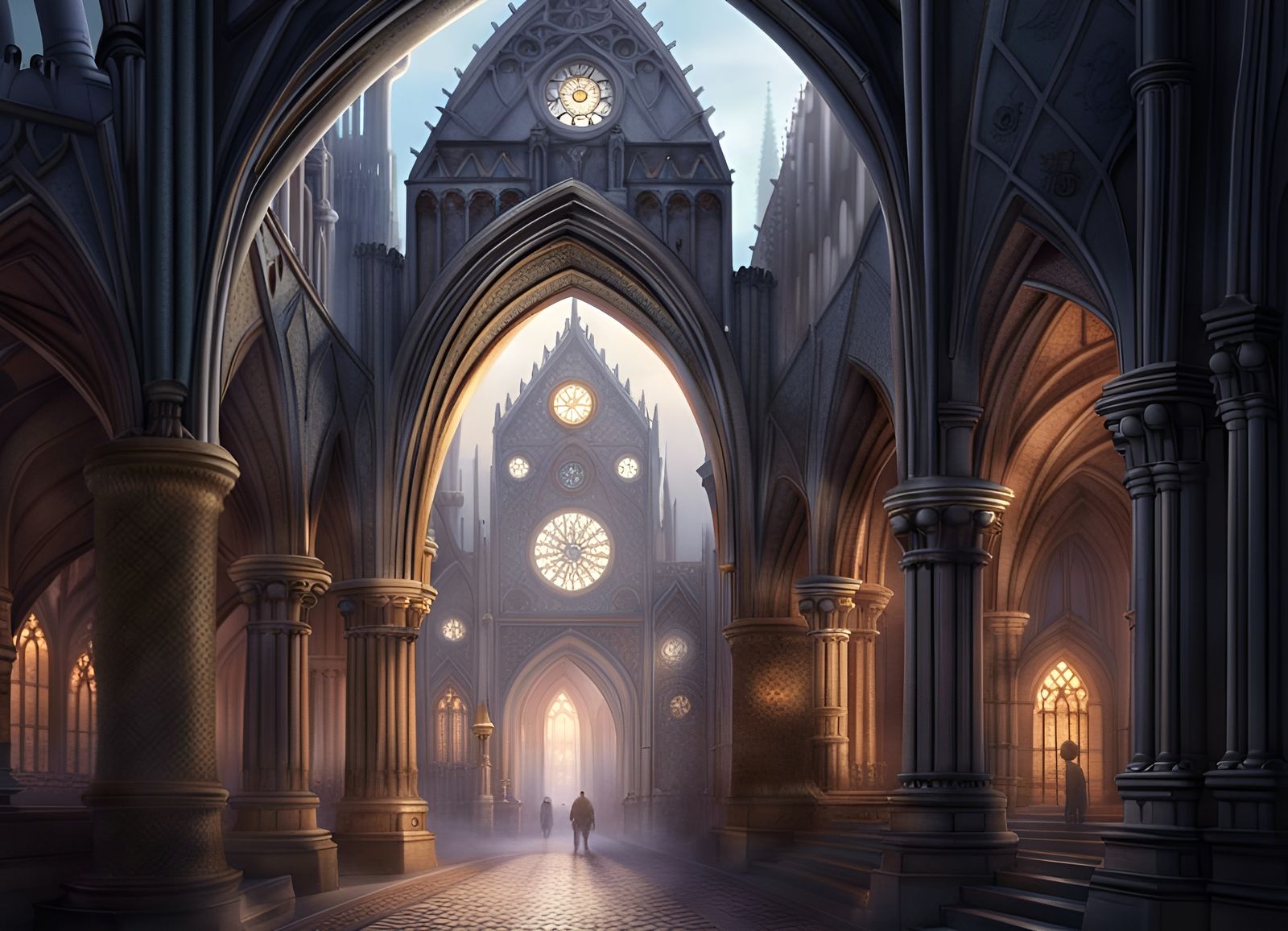 Gothic Cathedral in Enchanted Venetian Village
