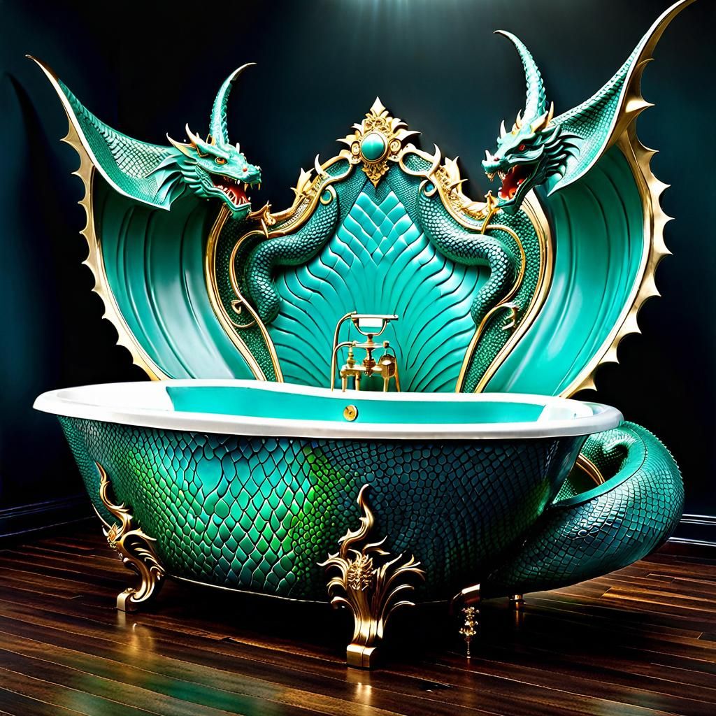 Concept Furniture and Modern Design Series, Dragon Bathtub AI