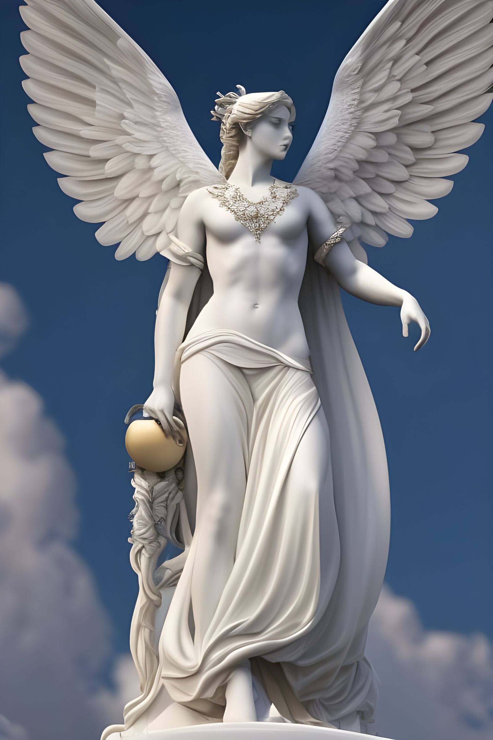 Statue of an angel  by @SONart