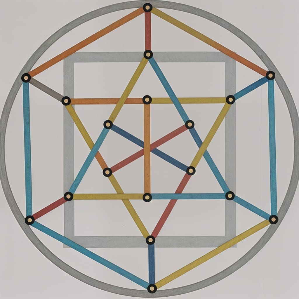 Colorful Abstract Doodle Art Composition