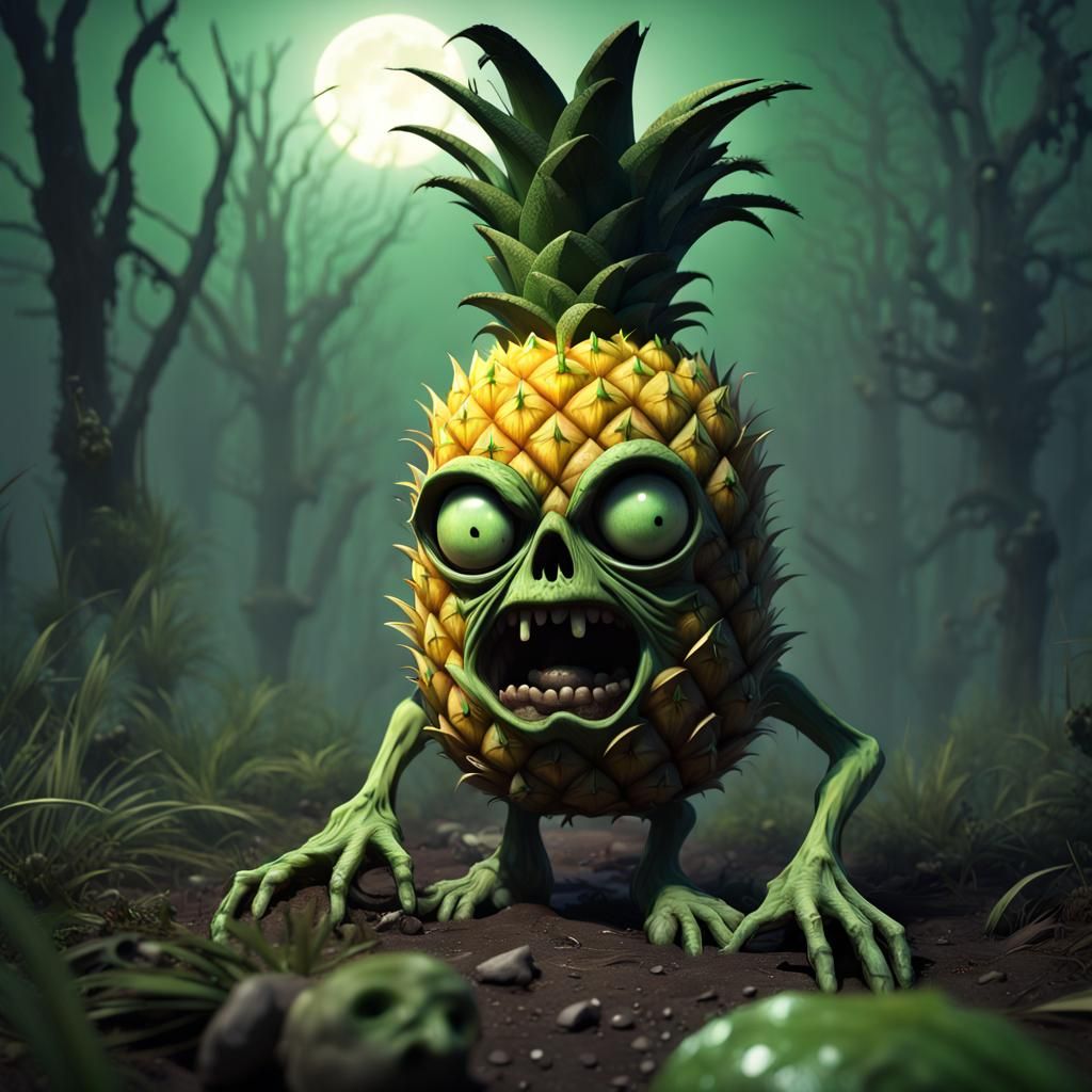 pineapple zombie! AI Generated Artwork NightCafe Creator