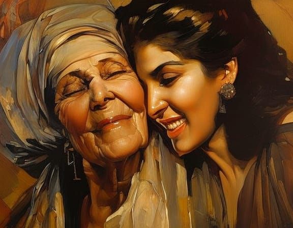 Enjoying Grandma's Company  by @Leeftail_Art