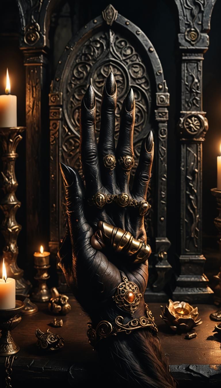 a severed cursed monkey paw,  by @alex ryder