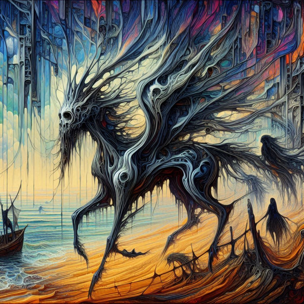 What rises is the orphaned shadow, shivering beneath the carcass of thought