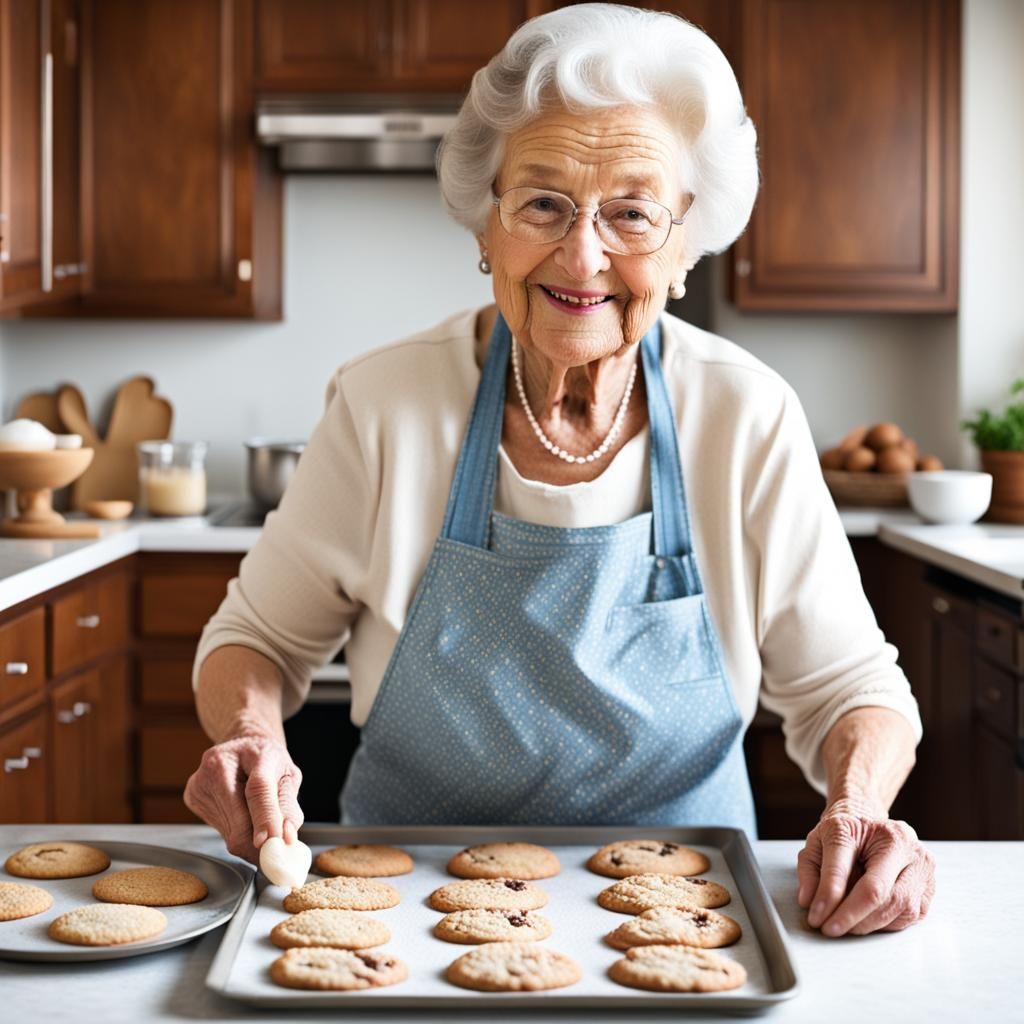 Loving Grandmother baking cookies appreciation  by @Wardens Farm NC Beekeeping