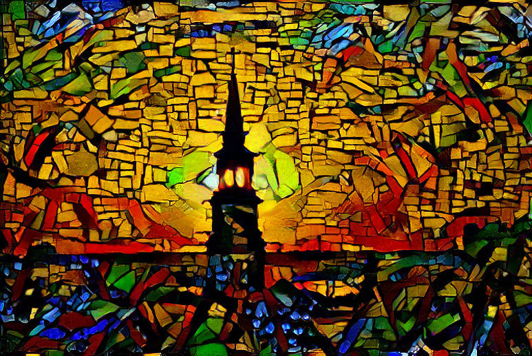 Sunset Church Spire