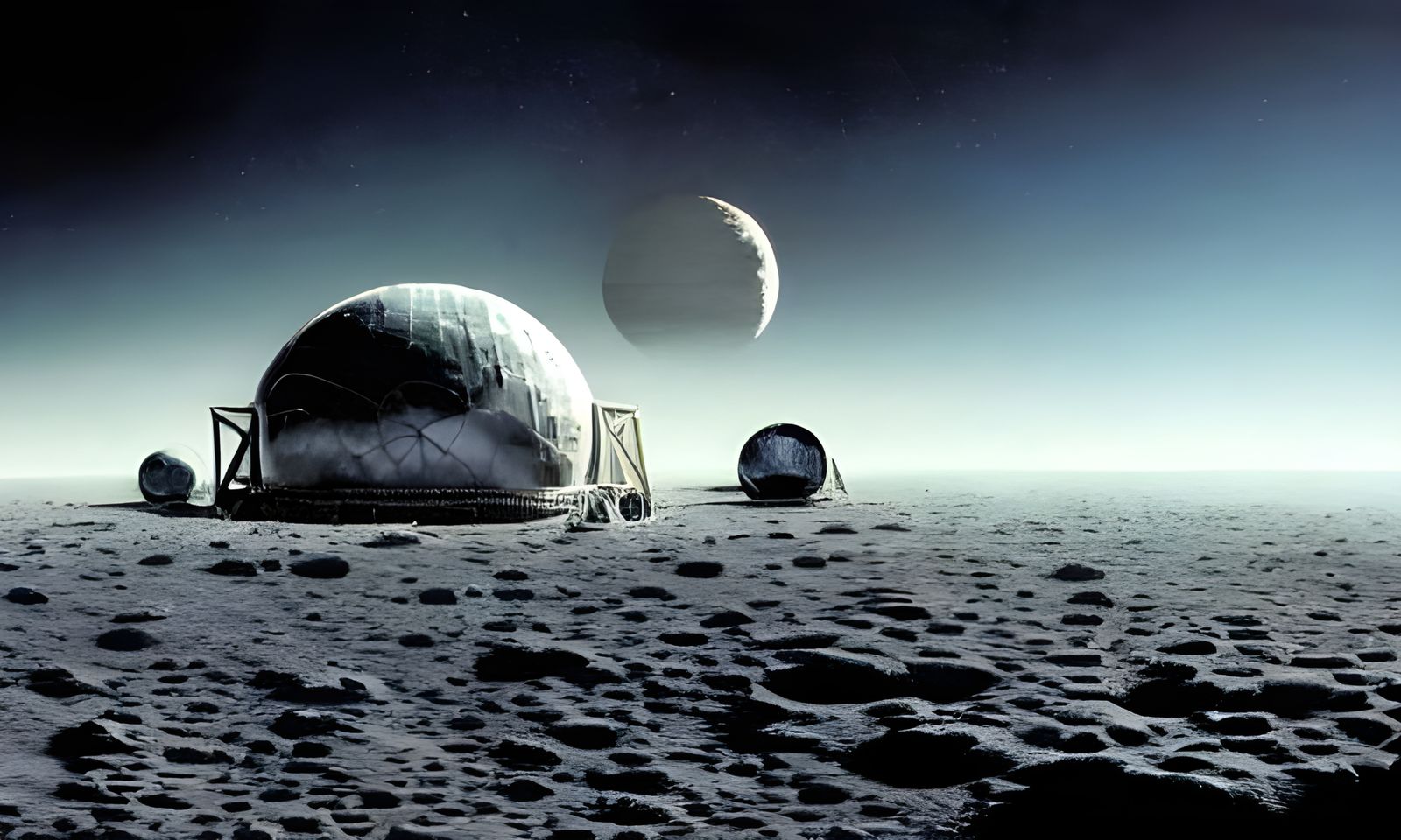 Temporary habitation/research dome in another solar system - AI ...