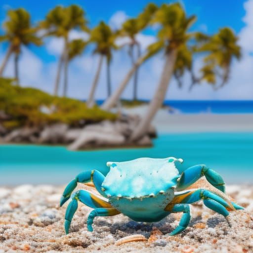 Crab on the beach  by @coolino