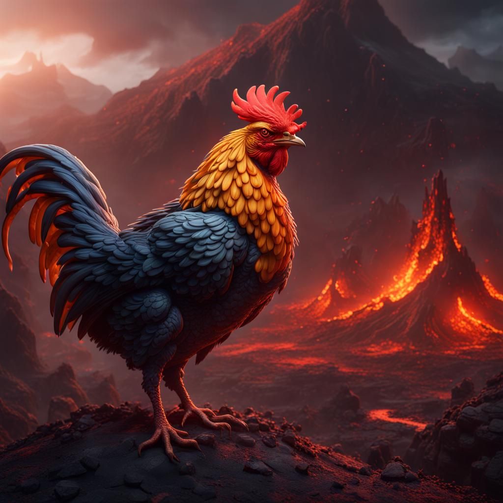 Volcanic chicken viper AI Generated Artwork NightCafe Creator