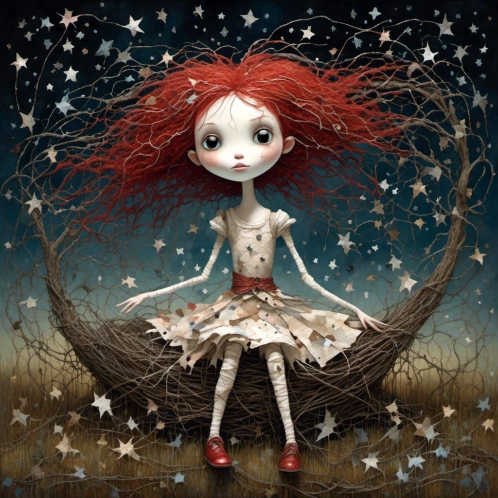 <lora:PR Twiggy Dolls:1.0>A whimsy creepy girl  by @Karen