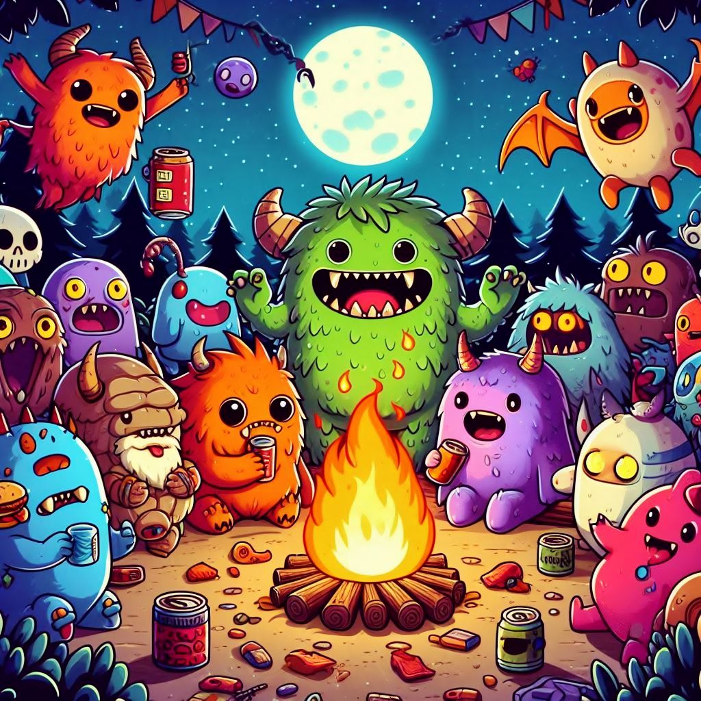 What stories do monsters tell at a campfire?