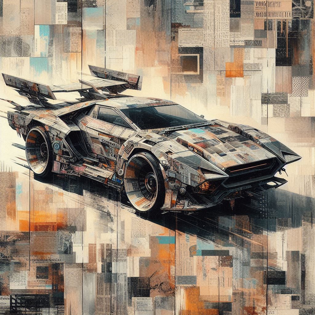 mixed media collage.