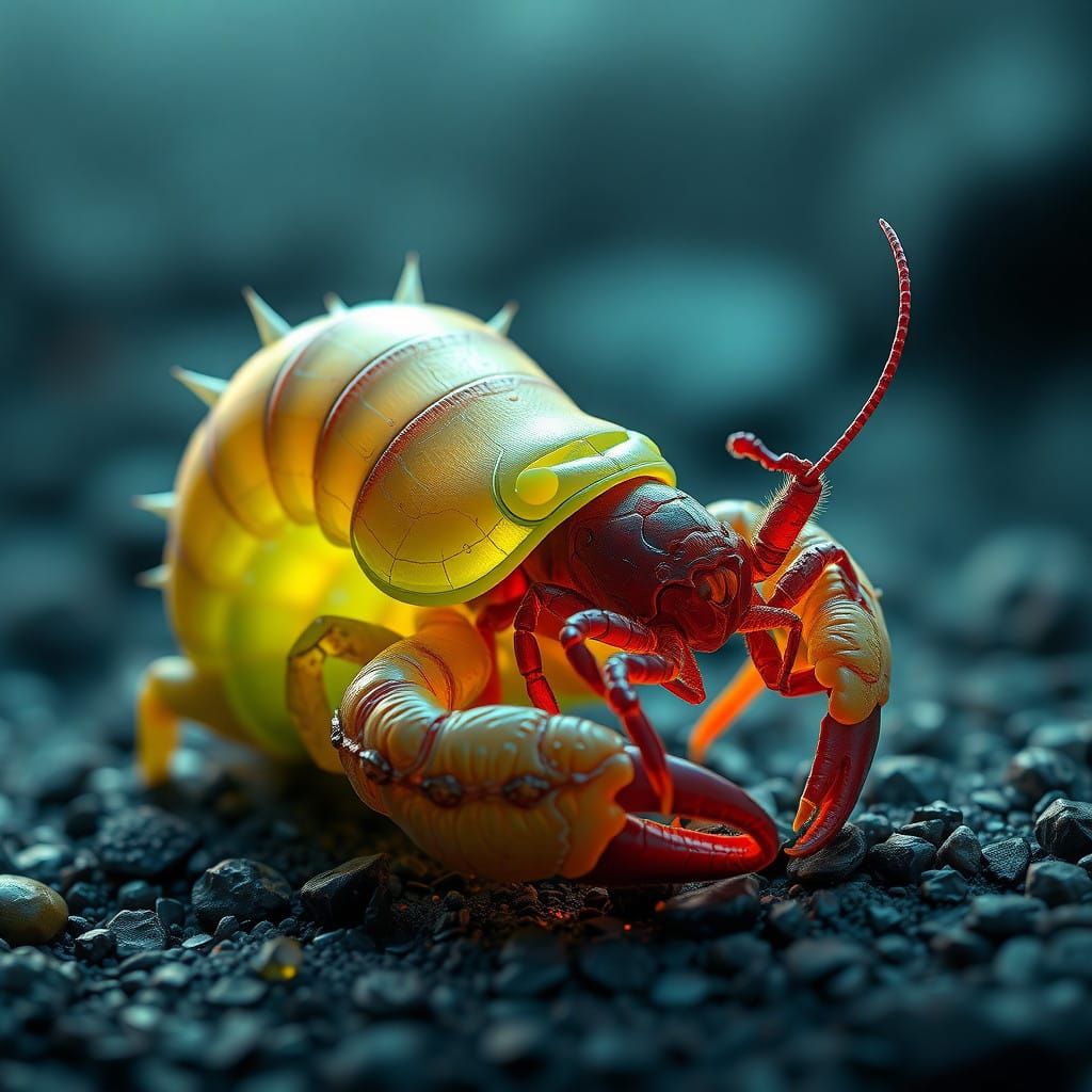 Mystical Amphibious Creature Emerge from Twilight Ocean