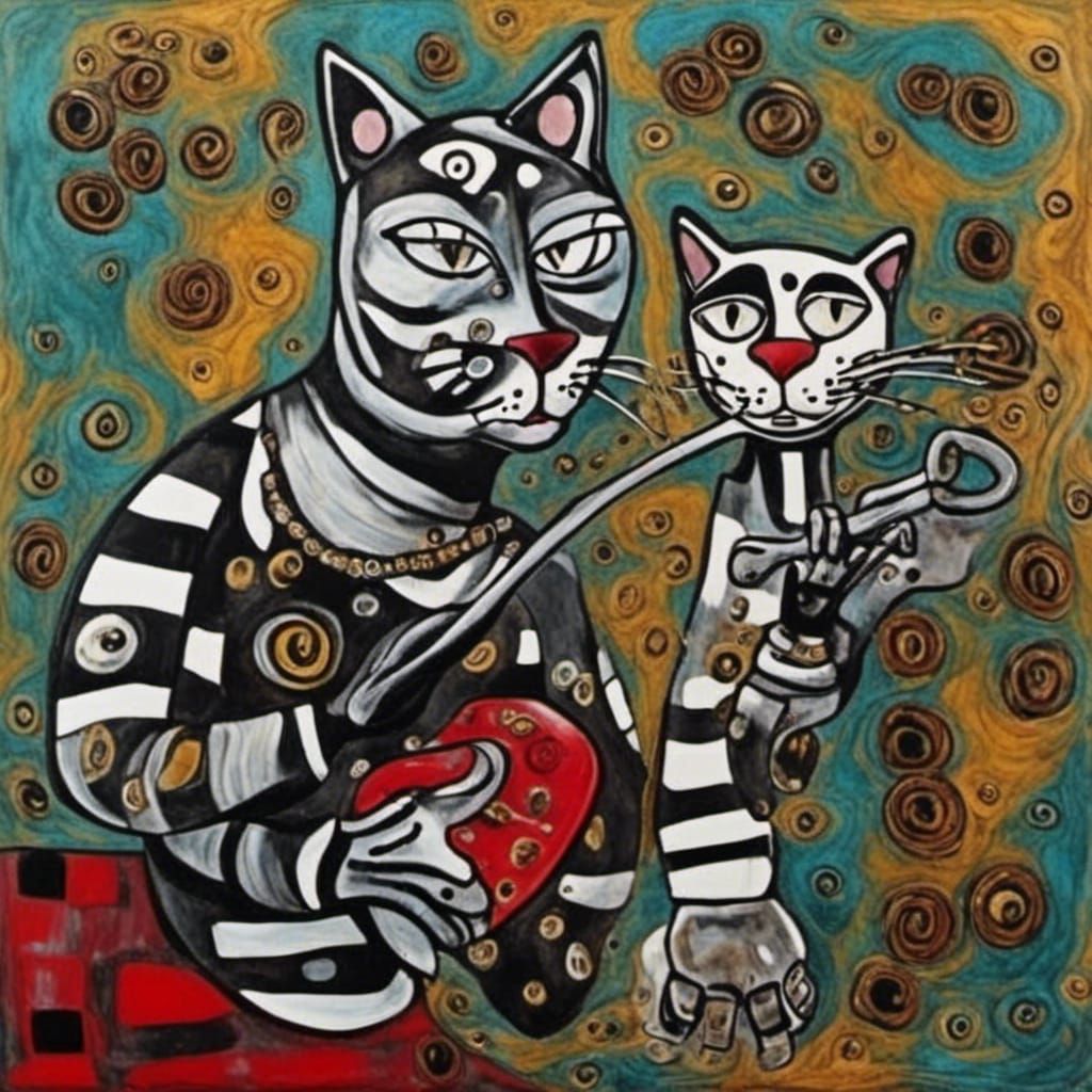 Show me a bejeweled woman dressed as a cat burglar stealing jewelry <lora:Charcoal Psychedelic:1.0>. ...  by @GrizzMum