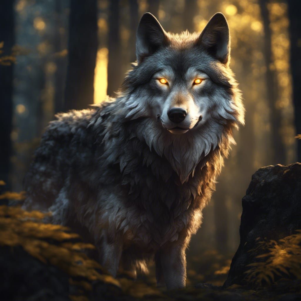 Magic wolf - AI Generated Artwork - NightCafe Creator