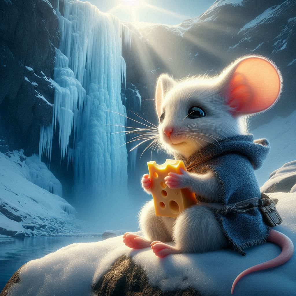 Finally nibbling on some cheese